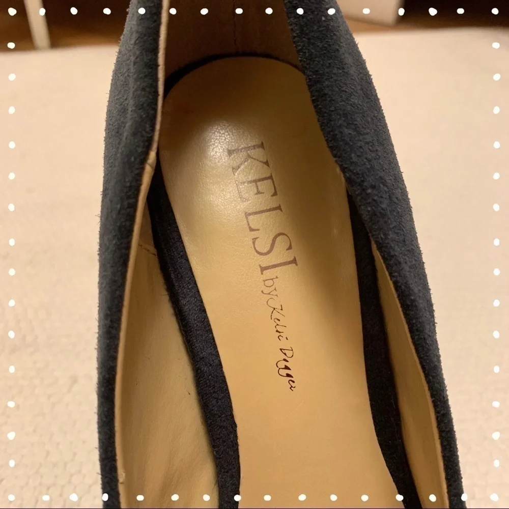 KELSI by Kelsi Dagger Laurie Blue Suede Heels